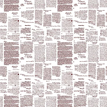 Artwork thumbnail, George Washington's Letters // Red Ink by TLTextiles