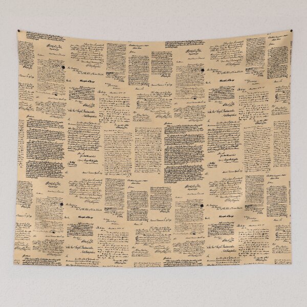 Item preview, George Washington's Letters // Dark Paper designed and sold by TLTextiles.