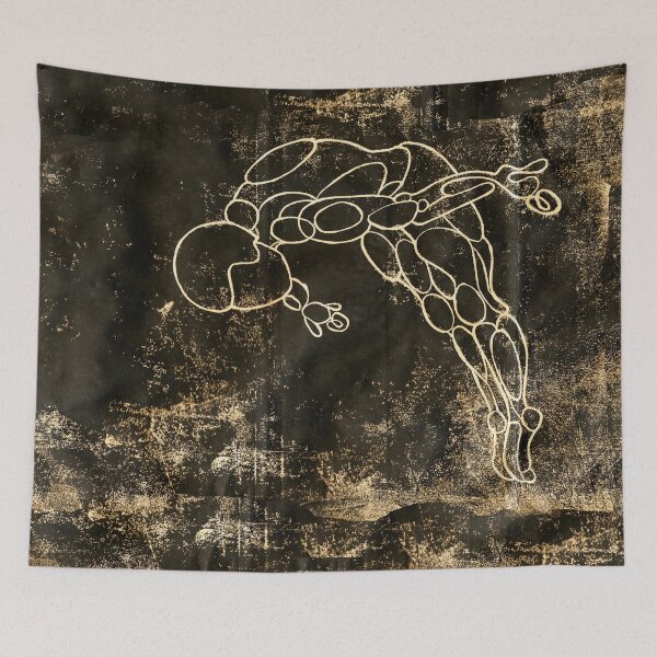 Item preview, Sepia Lino Print High Diver designed and sold by danceink.