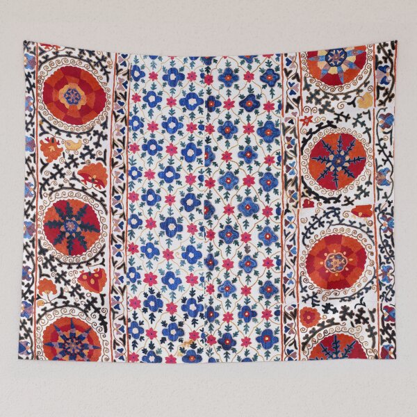 Item preview, Kermina Nim Suzani  Antique Uzbekistan Rug designed and sold by Vicky Brago-Mitchell®.