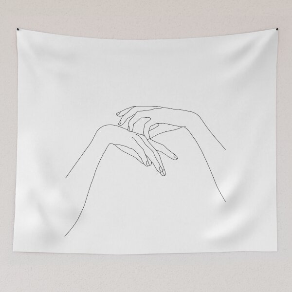 Item preview, Hands line drawing illustration - Clea designed and sold by TheColourStudy.