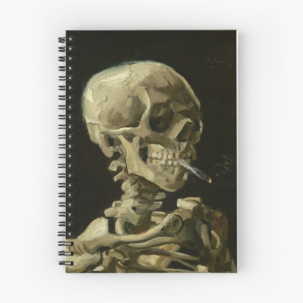 Item preview, Cráneo de un esqueleto con cigarrillo encendido designed and sold by The Great Art.