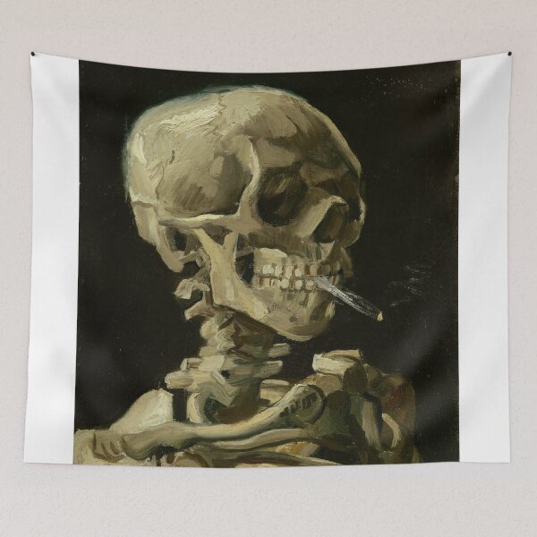 Item preview, Skull of a Skeleton with Burning Cigarette designed and sold by The Great  Art.