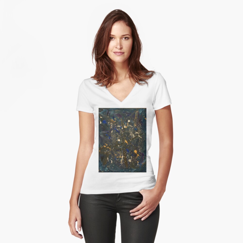Item preview, Fitted V-Neck T-Shirt designed and sold by HollyCanfield.
