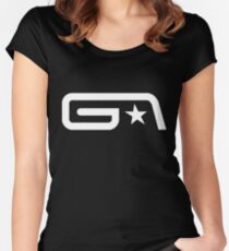 Groove Armada White Logo Women's Fitted Scoop T-Shirt