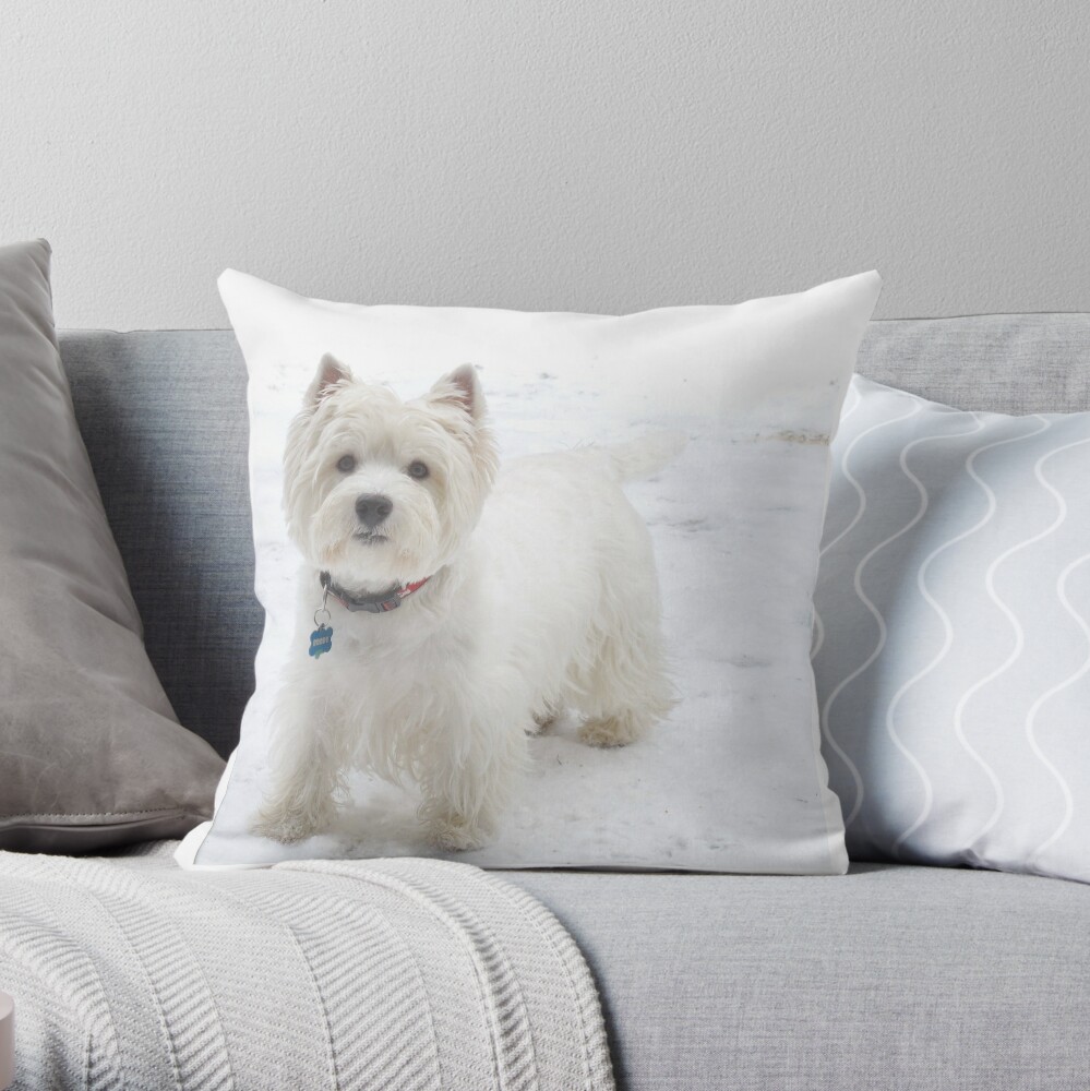 westie throw pillow