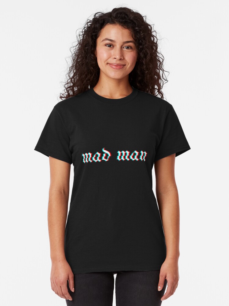 Mad Man Glitch Font T Shirt By Leon G Redbubble - hxw they judge roblox