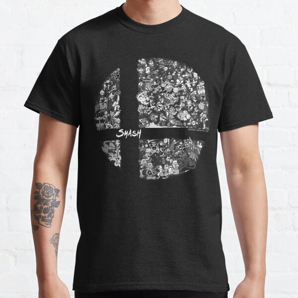 Super Smash Bros. Ultimate (Niveaux de gris) T-shirt classique