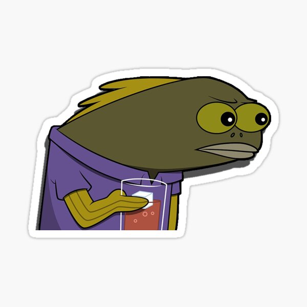 Mini Sad Fish Meme Sticker for Sale by baiiiley2