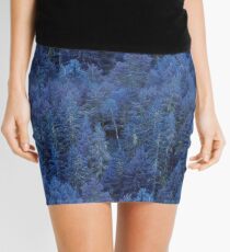 Mystical Blue Forest Mini Skirt