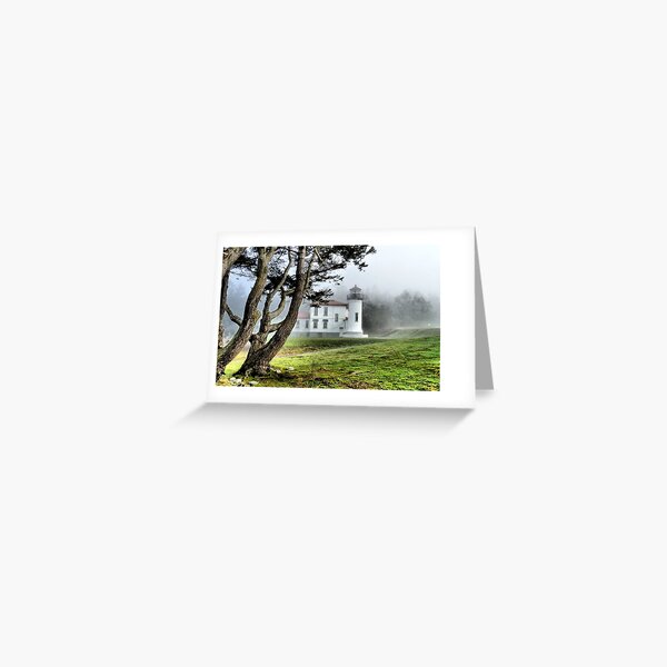 Lighthouse in the Fog Two Greeting Card