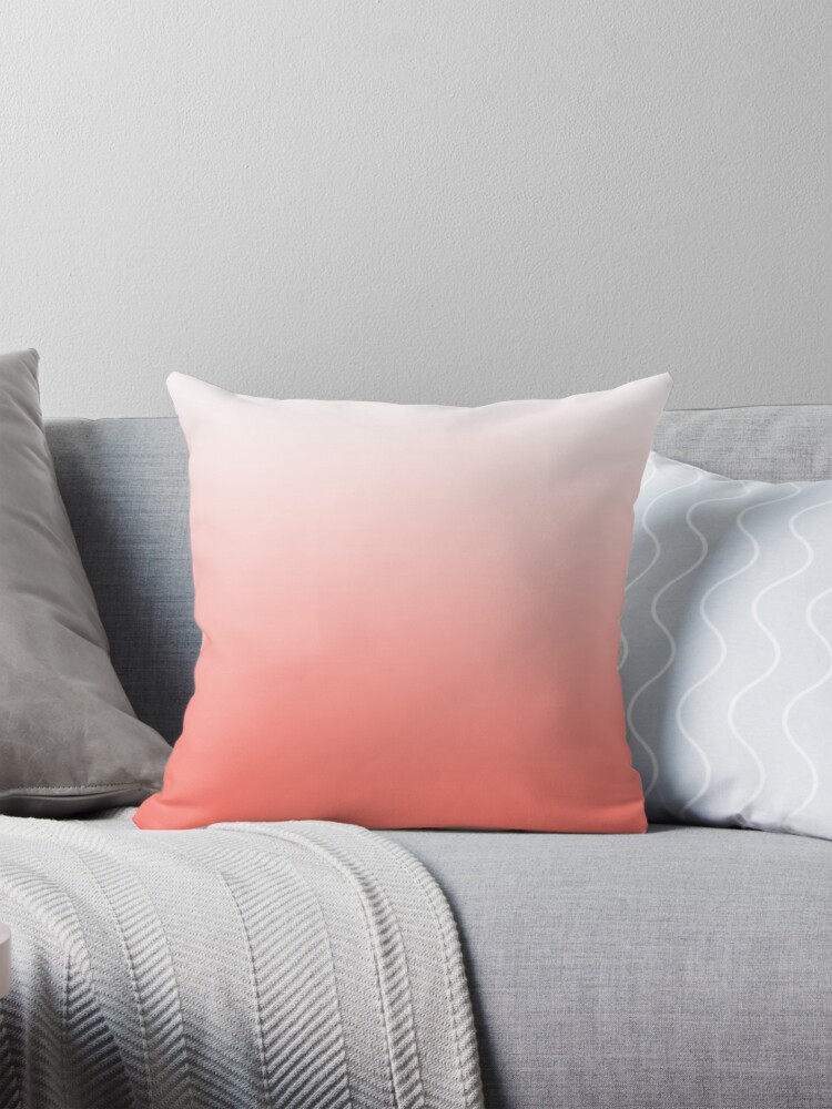 Thumbnail 1 of 4, Pillow, Living Coral Pantone Color of the year 2019 Ombre designed and sold by ozcushions.