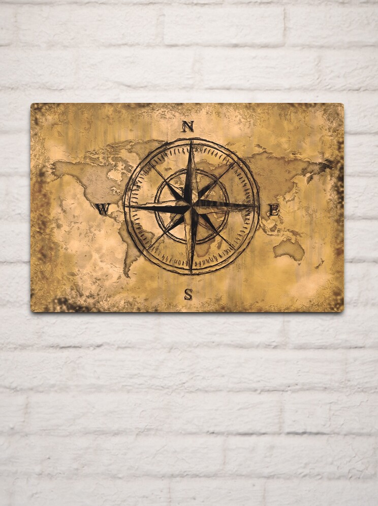 compass rose of the wind pirate navigation line art logo