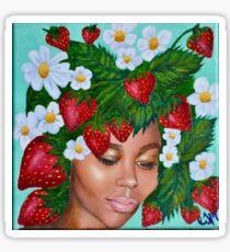 Strawberry Art Sticker