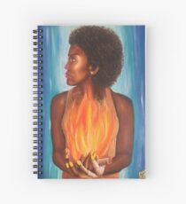 Girl On Fire Spiral Notebook