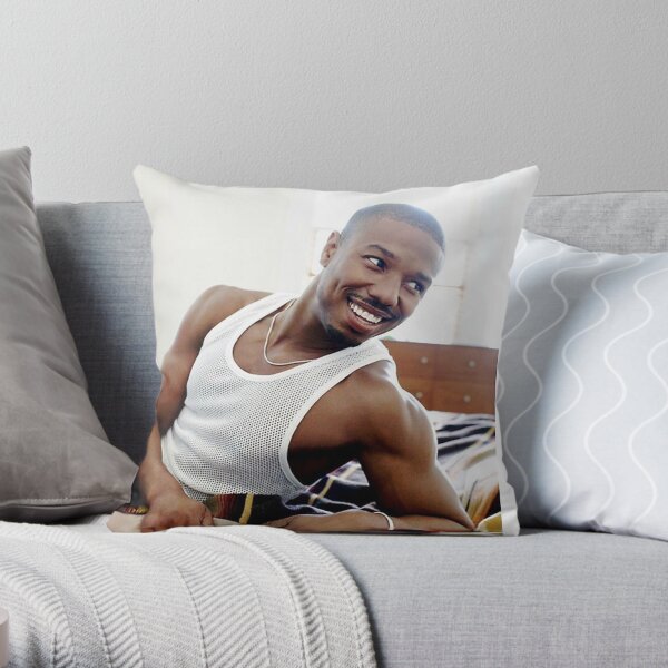 michael b jordan Throw Pillow