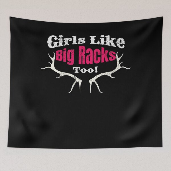 Item preview, Funny Hunting Design for Girls Like Big Racks Too designed and sold by BouncingSloth.
