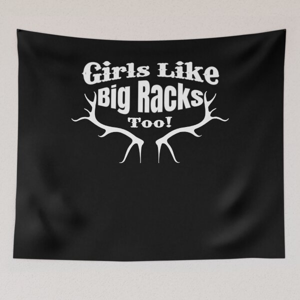 Item preview, Funny Hunting Design for Girls Like Big Racks Too designed and sold by BouncingSloth.