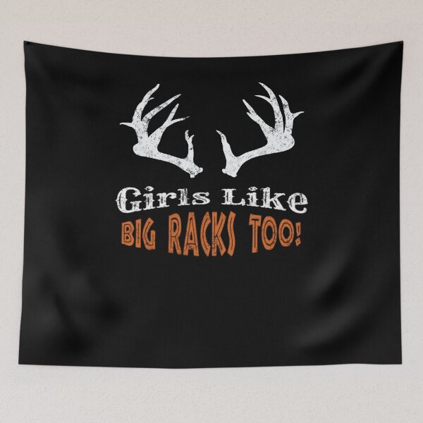 Item preview, Funny Hunting Design for Girls Like Big Racks Too designed and sold by BouncingSloth.