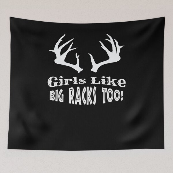 Item preview, Funny Hunting Design for Girls Like Big Racks Too designed and sold by BouncingSloth.
