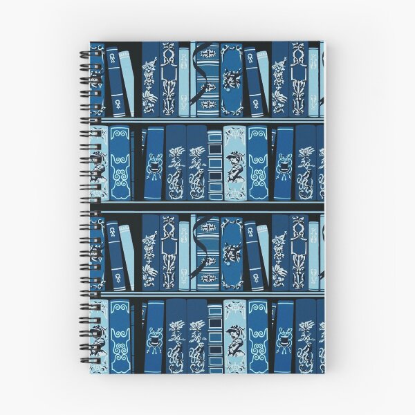 Item preview, Blue Book Shelves Vintage Books Pattern designed and sold by HavenDesign.