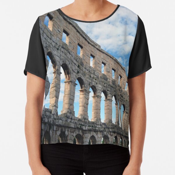 Pula amphitheatre, Croatia Chiffon Top