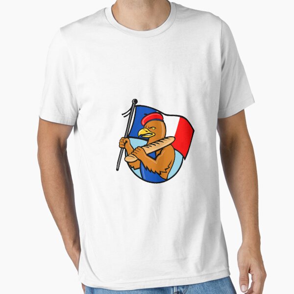 Item preview, Aigle français tenant un drapeau et une bande dessinée Baguette designed and sold by patrimonio.