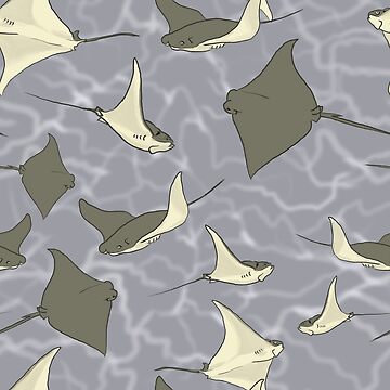 Artwork thumbnail, Cownose Stingray Ocean Pattern by Stormslegacy