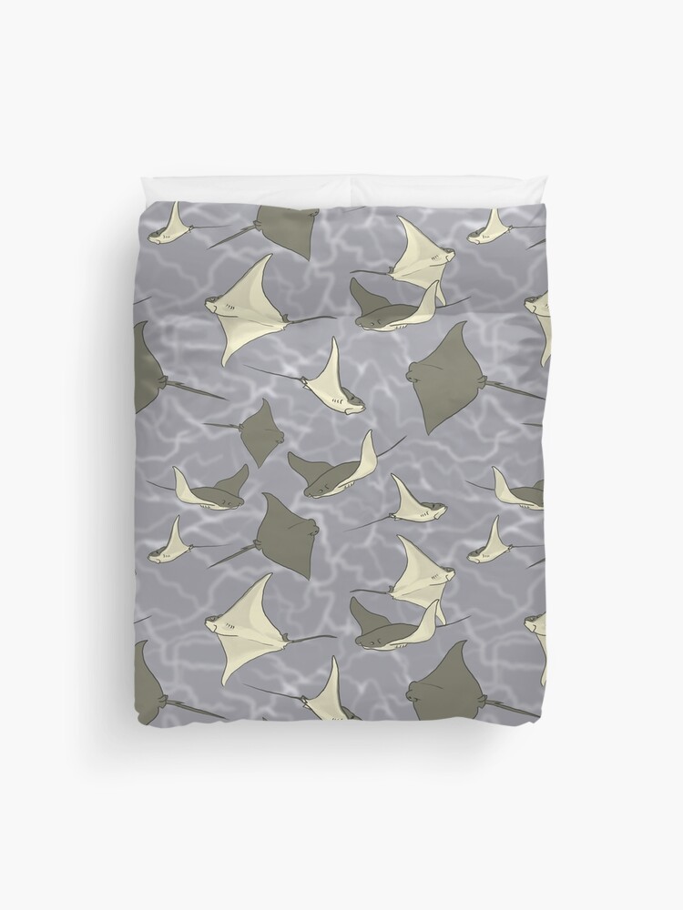 Thumbnail 1 of 2, Duvet Cover, Cownose Stingray Ocean Pattern designed and sold by Stormslegacy.