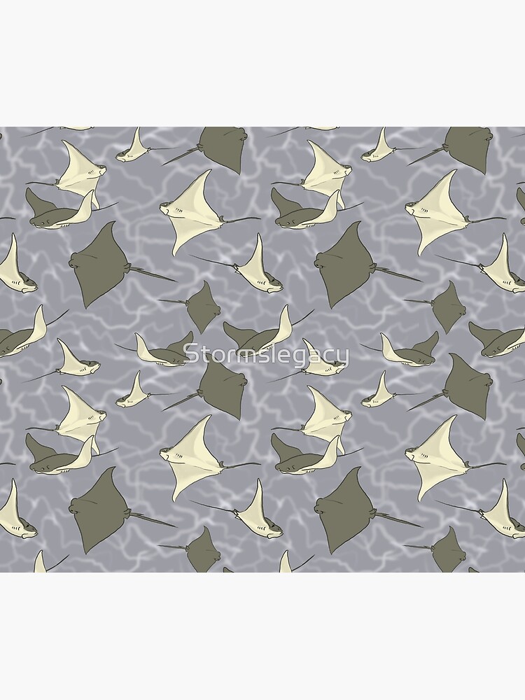 Thumbnail 2 of 2, Duvet Cover, Cownose Stingray Ocean Pattern designed and sold by Stormslegacy.