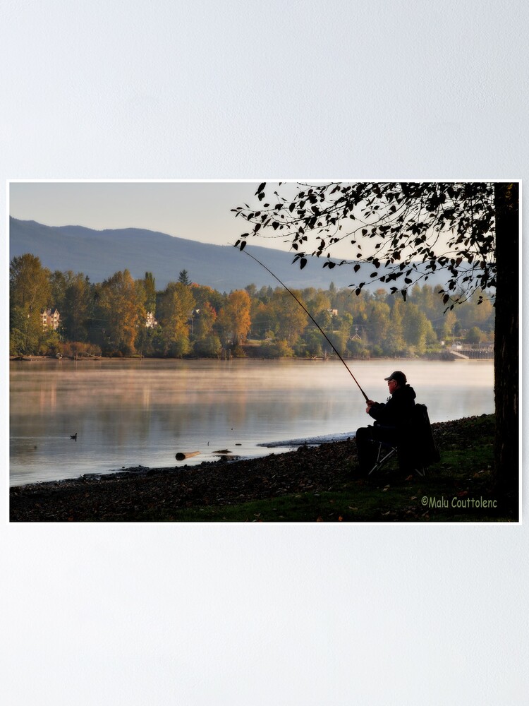 Thumbnail 1 of 3, Poster, Fishing at dawn designed and sold by MaluC.