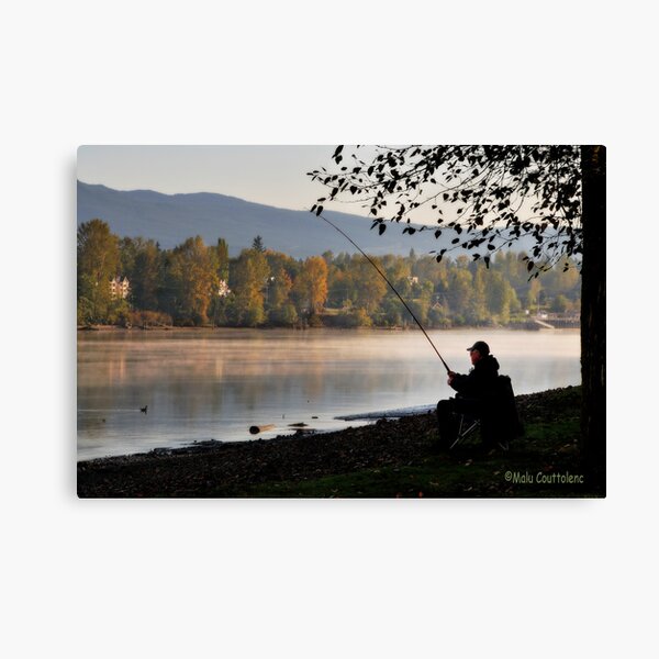 Fishing at dawn Canvas Print