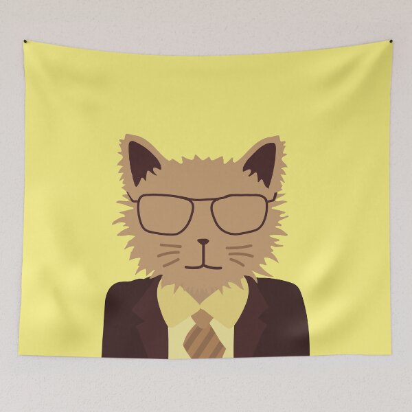 Item preview, Dwight Schrute Cat Cartoon designed and sold by SunnyLemonader.