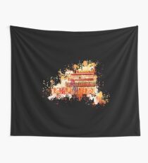 Books read literature watercolor painted Wall Tapestry