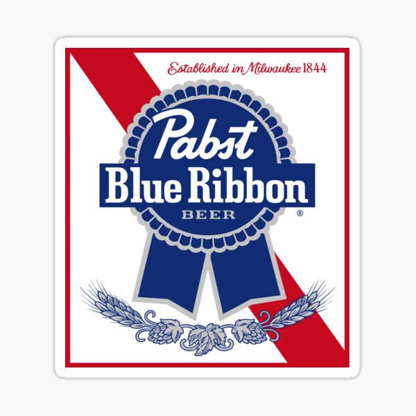 pabst blue ribbon Sticker