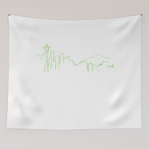 Item preview, Seattle skyline with all the iconic buildings  - WelshDesigns designed and sold by welshdesigns.