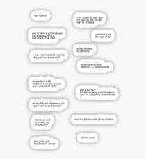 john mulaney best quotes Glossy Sticker