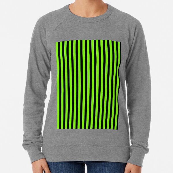 Rayures verticales vert et noir chartreuse Sweatshirt léger