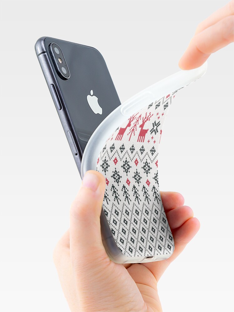 Alternate view of Holiday Sweater Pattern iPhone Case