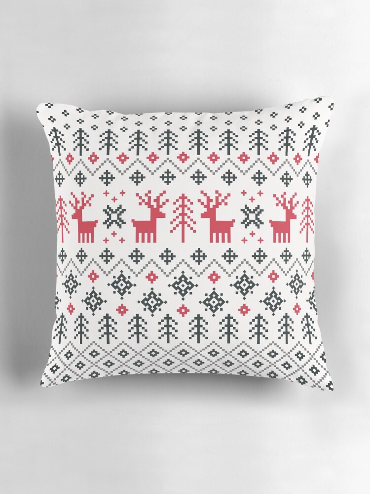Thumbnail 3 of 4, Pillow, Holiday Sweater Pattern designed and sold by daisy-beatrice.