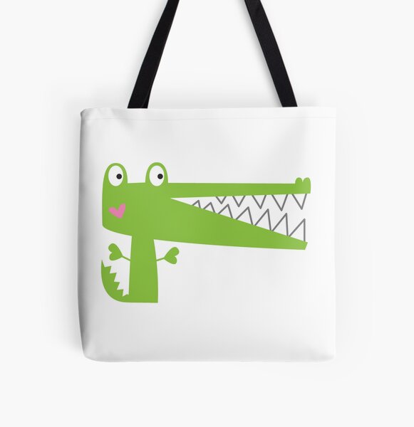 Cutie Crocodile All Over Print Tote Bag