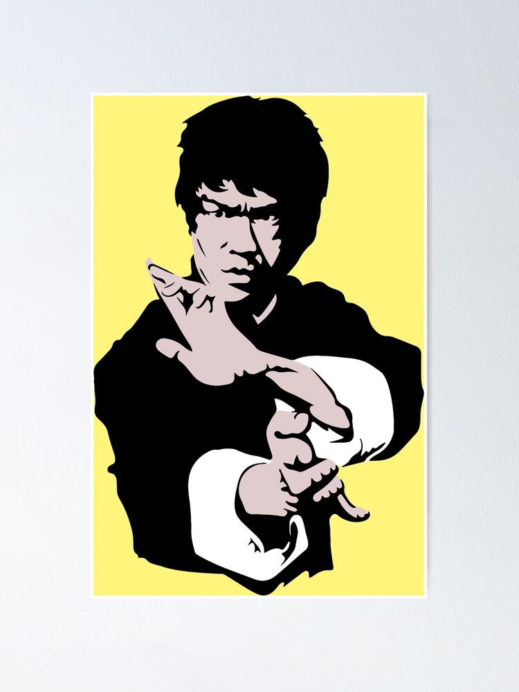 Antiquitaten Kunst Bruce Lee Illustration American Actor Martial Arts Legend Print Dragon Poster Cotrans Re