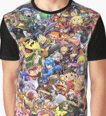 Camiseta gráfica Super Smash Bros Ultimate - Collage de personajes
