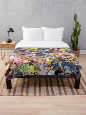 Super Smash Bros Ultimate - Character Collage Throw Blanket