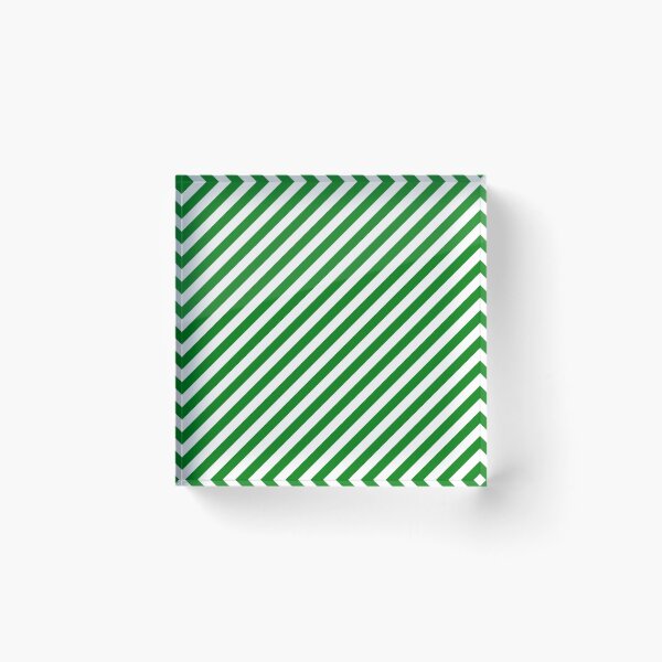 Item preview, Green and White Diagonal Stripes designed and sold by starrylite.