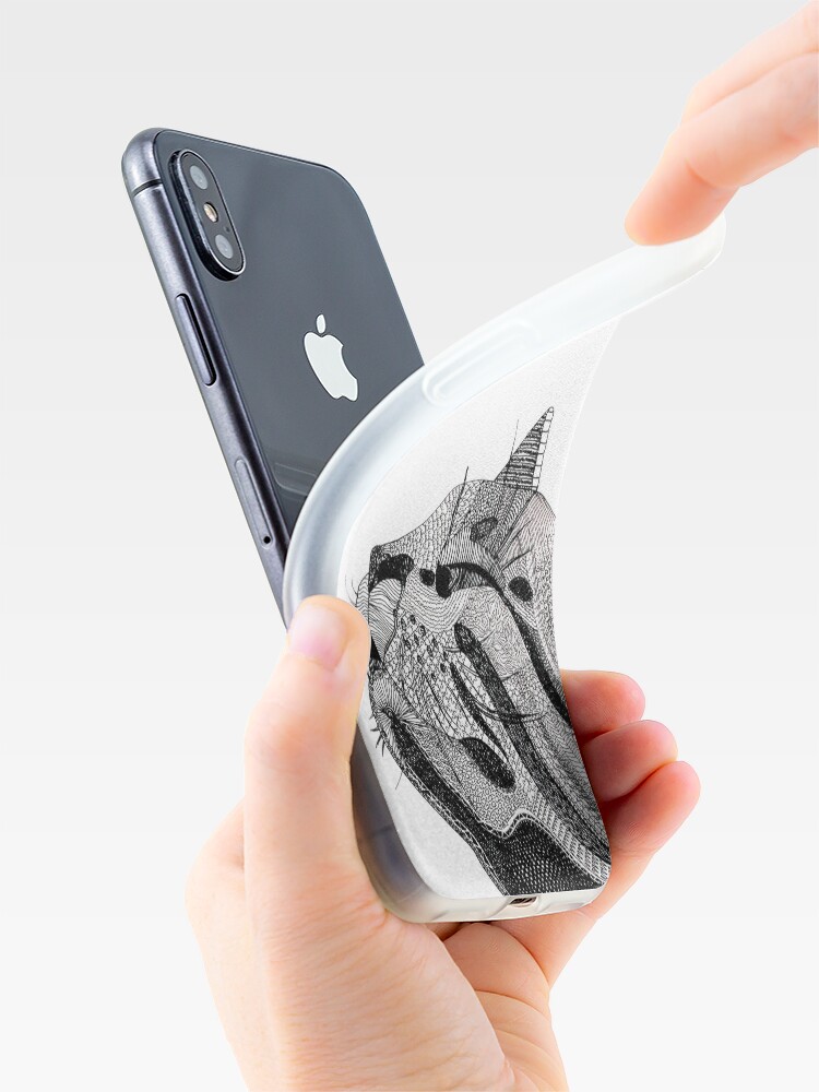 Alternate view of Zentangle Cat iPhone Case & Cover