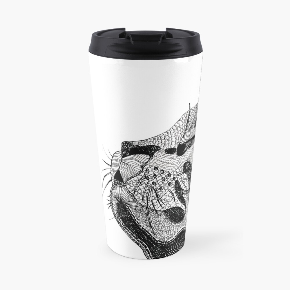 Zentangle Cat Travel Mug