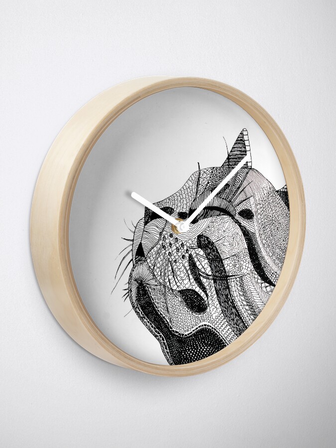 Alternate view of Zentangle Cat Clock