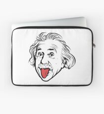 Funda para portátil Ilustraciones de Albert Einstein Con su famosa foto que muestra la lengua, camisetas, impresiones, pósters, bolsos
