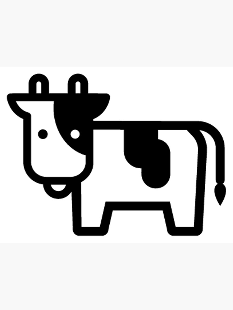 Cartoon Cow Icon Greeting Card By ronisback Redbubble